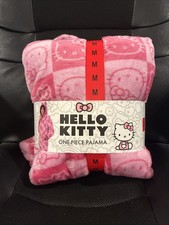 Women  s Hello Kitty One Piece Pajama Size Medium NWT