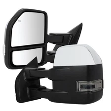 Towing Mirror Pair for Ford F150 2015-2020 Chrome Heated with Temp Sensor