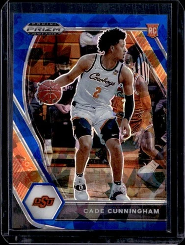 2021-22 Panini Prizm Draft Picks Cade Cunningham Blue Ice RC #/99 Cowboys