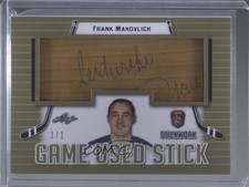 2018 Leaf ITG Stickwork Game Used Stick Gold 1/1 Frank Mahovlich #GS-24 HOF 4t6