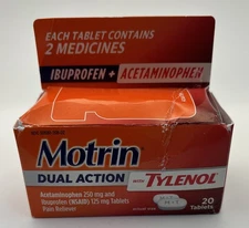 Motrin Dual Action with Tylenol 20ct Exp.03/2026