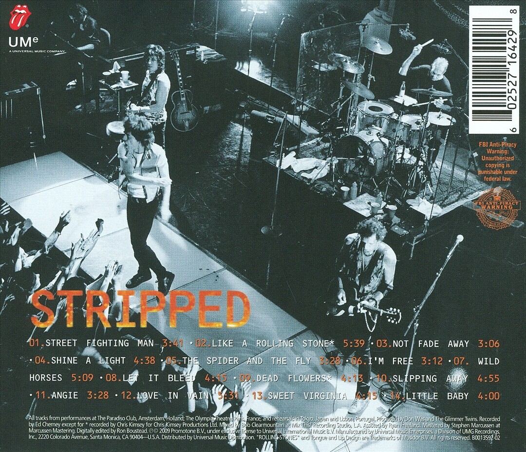 ROLLING STONES STRIPPED (RARE SET!!） ROLLING STONES 