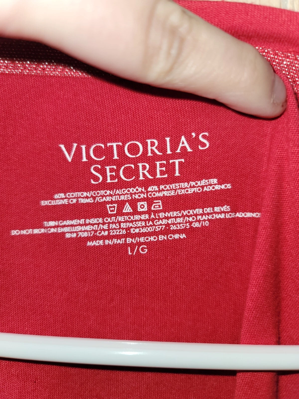 UNDERCOVER Abito da letto Victoria's Secret strass a maniche lunghe a maniche lunghe taglia large