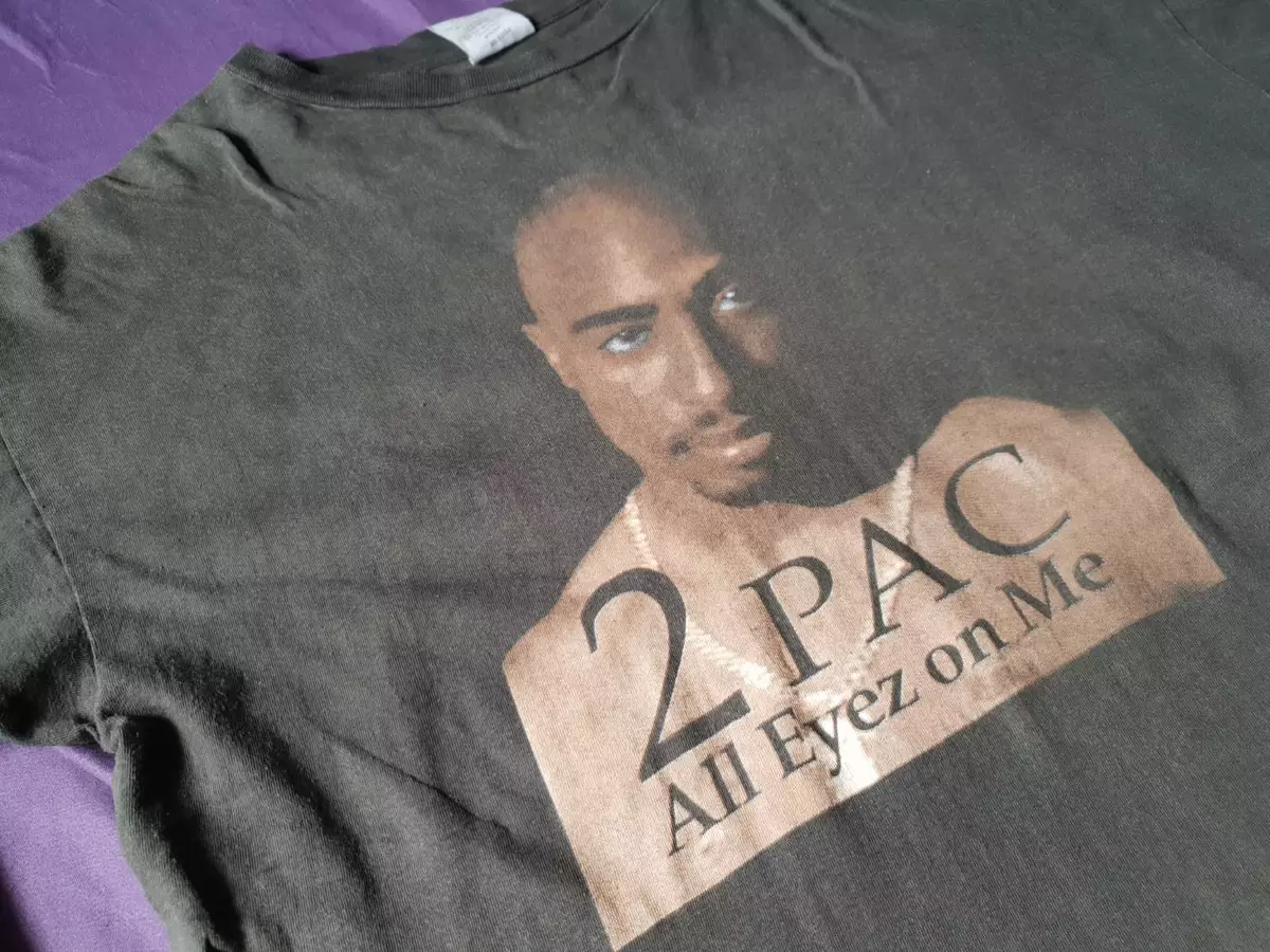 RARE vintage 90s 2 Pac tupac All Eyez On Me T SHIRT HIPHOP RAP TEE