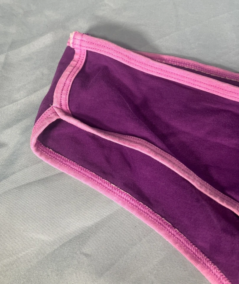 Винтажные хипстерские трусики Victoria's Secret ФИОЛЕТОВЫЕ и РОЗОВЫЕ с очень низкой талией ЛУЧШИЕ KISSER M - Изображение 4 из 4