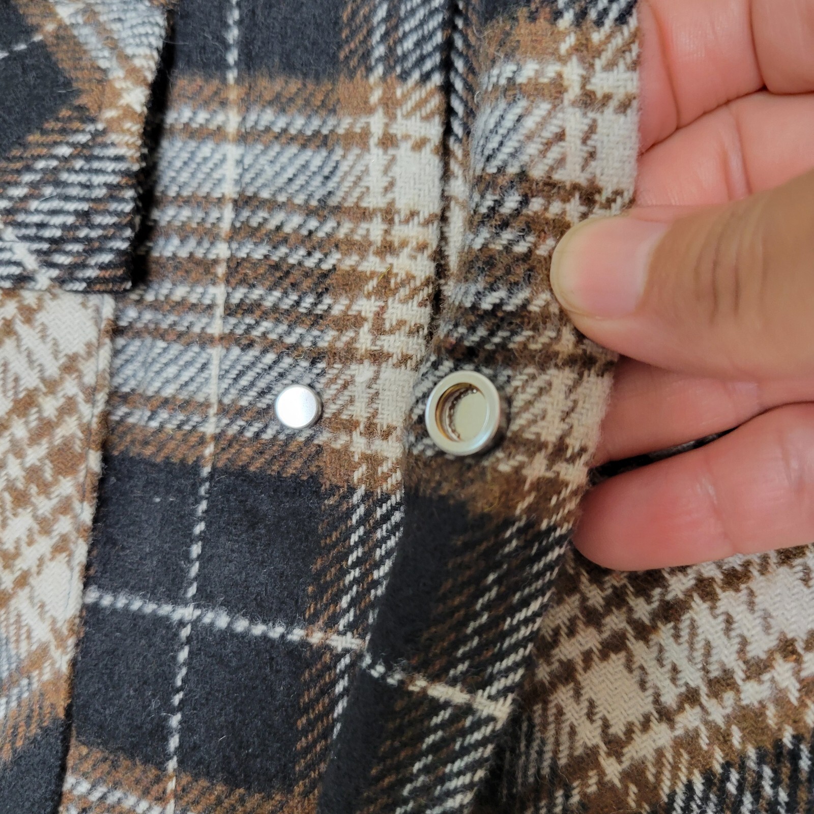 Represent Flannel Shirt Black/brown Button Down C… - image 7