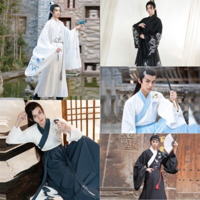 Song Dynasty Mens Hanfu Robes Adult Costume Chinese Traditional
