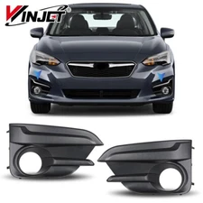 Fog Light Front Bumper Lamp Bezels Cover Set For 2017 2018 2019 Subaru Impreza