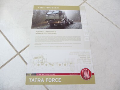 Tatra T 815 7T3RC1 8X8.1R Brochure Catalogue Dépliant Commercial Prospectus