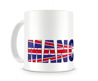 Samunshi Manchester Schriftzug Tasse Kaffeetasse Teetasse Kaffeepott England UK