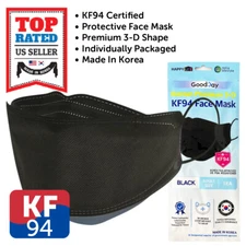 20-100 PCS KF94 Face Mask BLACK 4 Layers Safety Protective Made in Korea