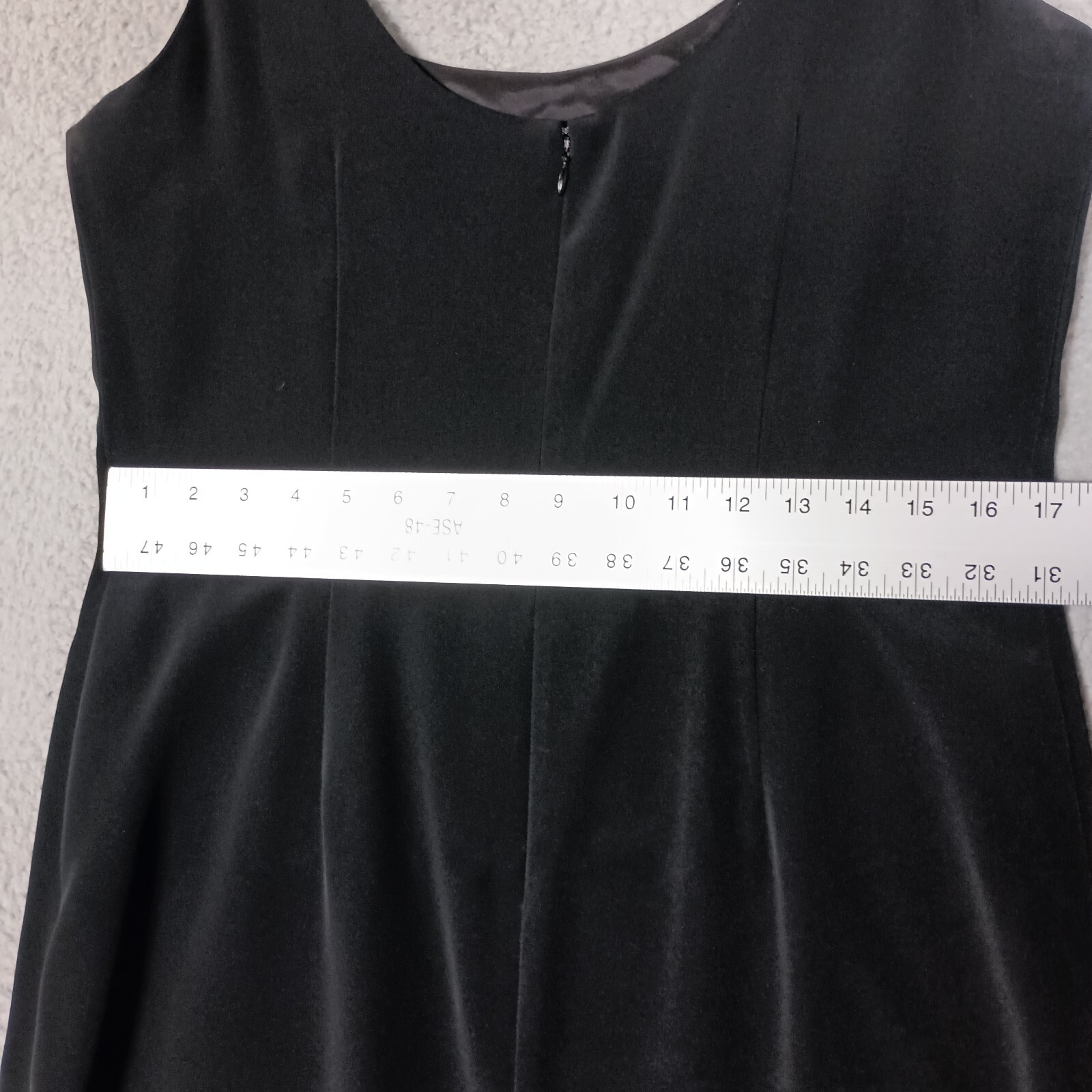 Oleg Cassini Black Tie Maxi Dress Womens 14 Black Sleeveless Front Slit Cocktail