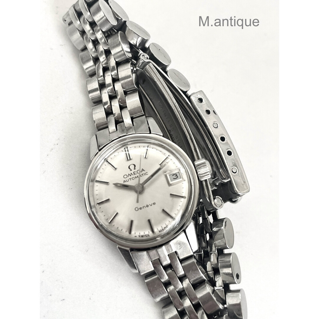 Omega Genève Watch Ladies Silver 21mm Automatic Date Round Omega Genève Watch Ladies Silver 21mm Automatic Date Round