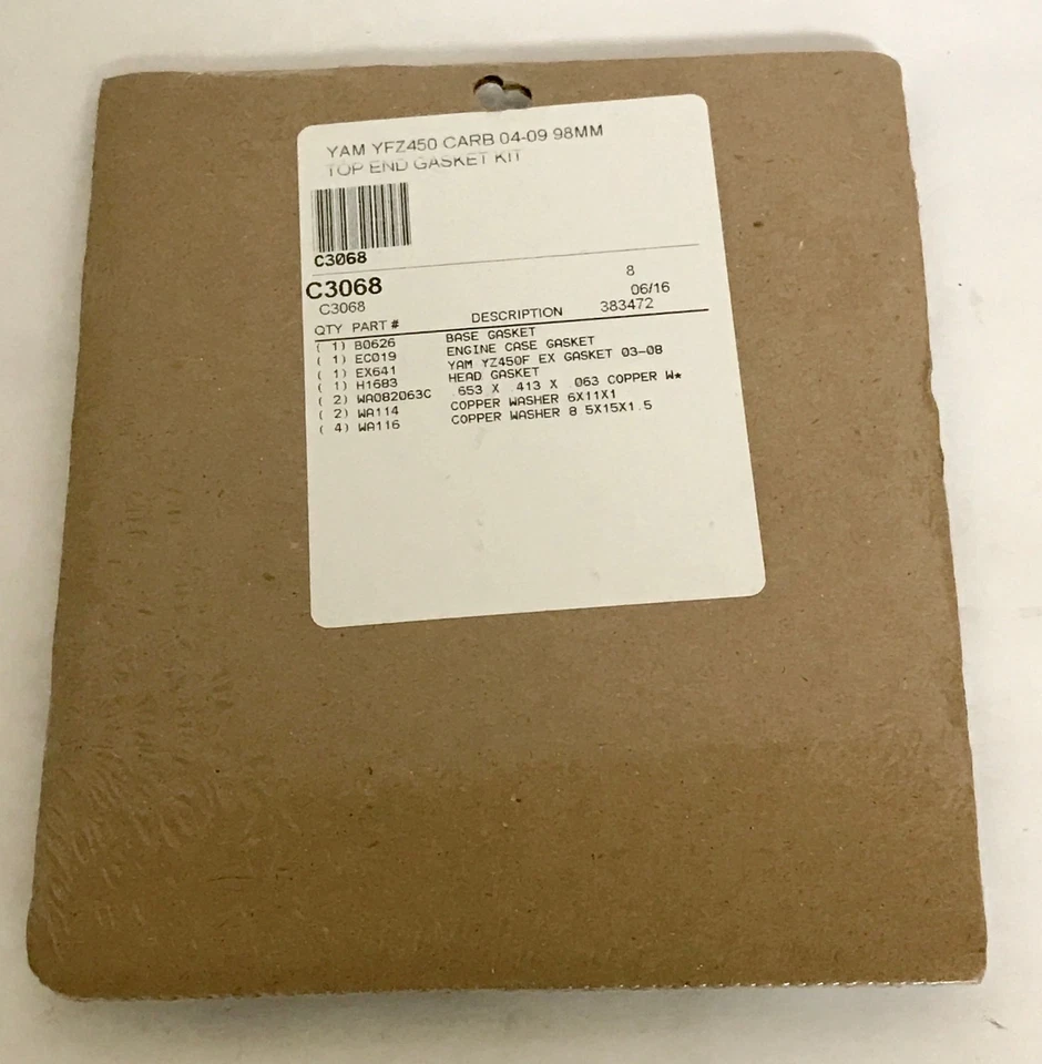 Yamaha YFZ450 YFZ 450 97mm 98 Big Bore 478 468 Cometic Top End Gasket Kit C3068 - Image 2 of 2