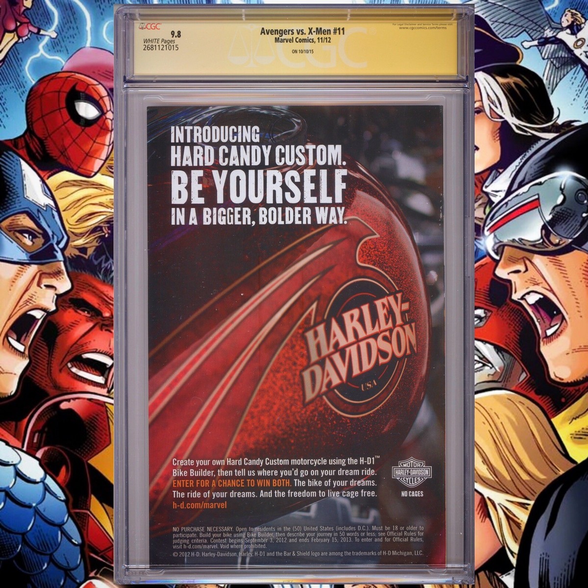 CGC 9.8 SS Avengers vs. X-Men #11 signed Lee, Aaron, Hickman