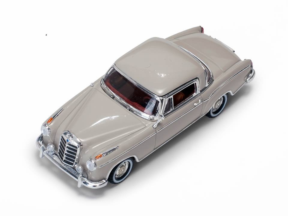 1958 MERCEDES BENZ 220 SE COUPE CREAM 1/43 DIECAST MODEL CAR