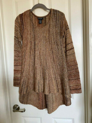Max Edition Sweater /Tunic High Low Brown Size Small