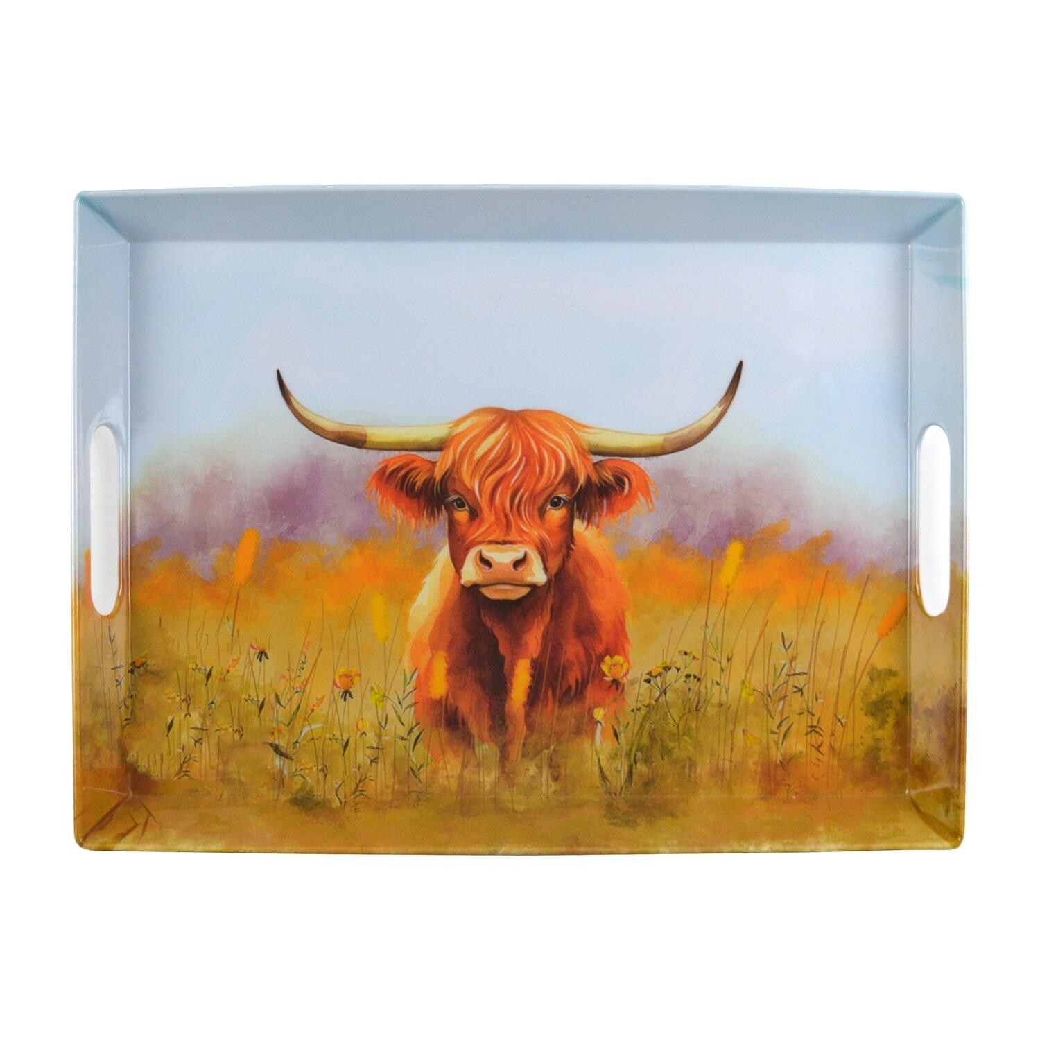Large Serving Tray Dinner Tea Coffee Highland Cow 38.5cm x 28.5cm