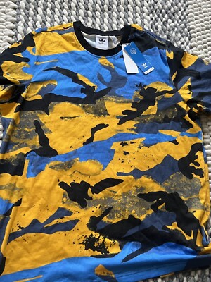 Adidas Blue Camo T Shirt Adidas Skateboarding Smhoofoil Fleece