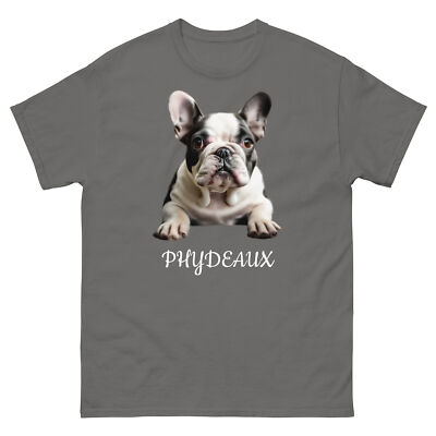 French Bulldog PHYDEAUX T-shirt Preshrunk Gildan 5000 Tee Tear Away Label