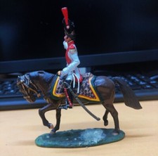 NAPOLEONIC WARS, FRENCH MOUNTED 3 REG. OFFICER MARCHING FORWARD 54MM