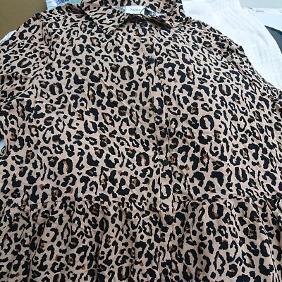 St TROPEZ LEOPARD PRINT DRESS SZ XL 16-18 BNWT UK