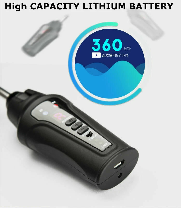 UHF 16 Channels Wireless Instrument Microphone Condenser Mic for Flute Stage - Image 4 of 4