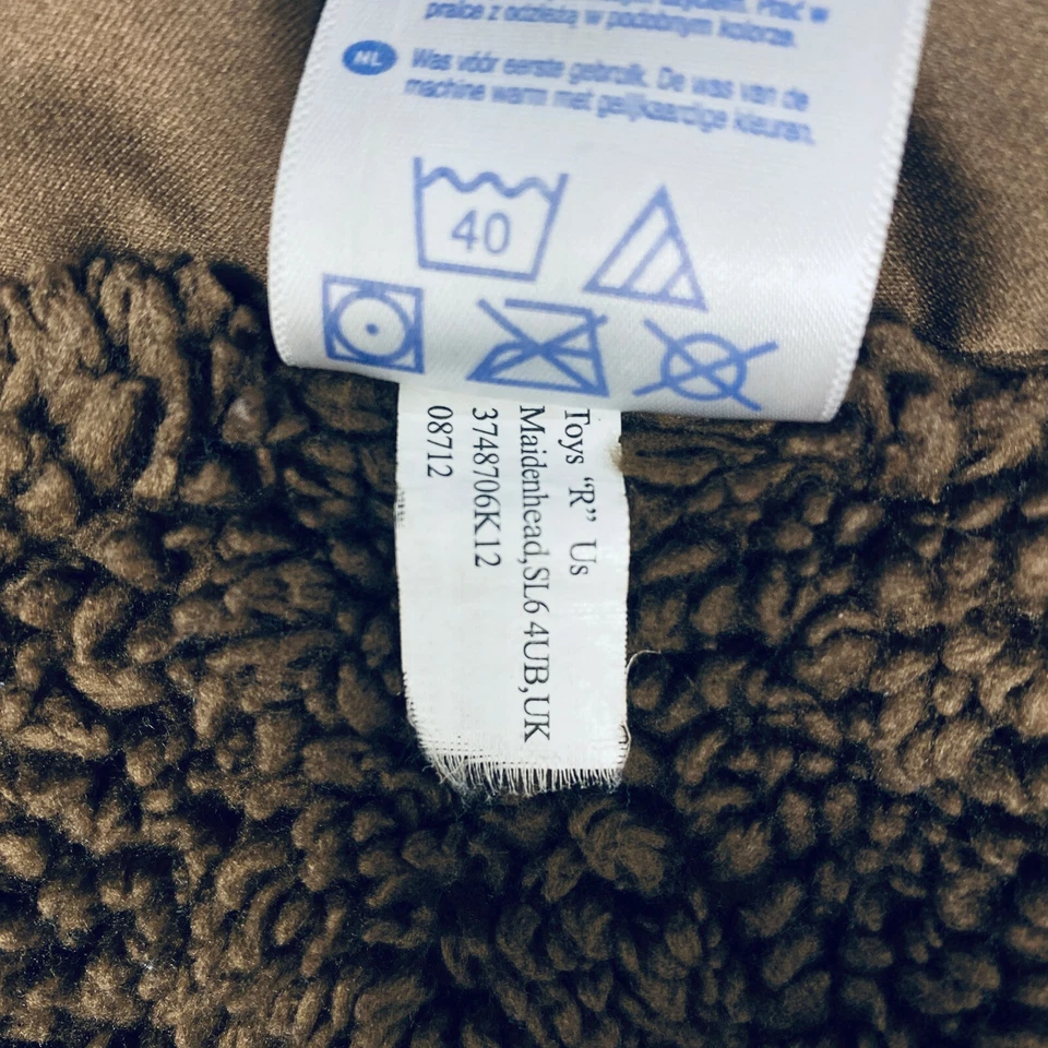 Babies R Us Manta Bebé Marrón Sólido Terciopelo Sherpa Borde Satinado Seguridad Lovey Foto 4 de 4