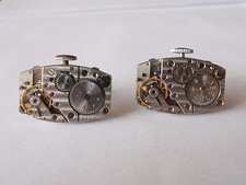 Movimento Orologio Gemelli Ingranaggi Steampunk Machine Industriale Rettangolare