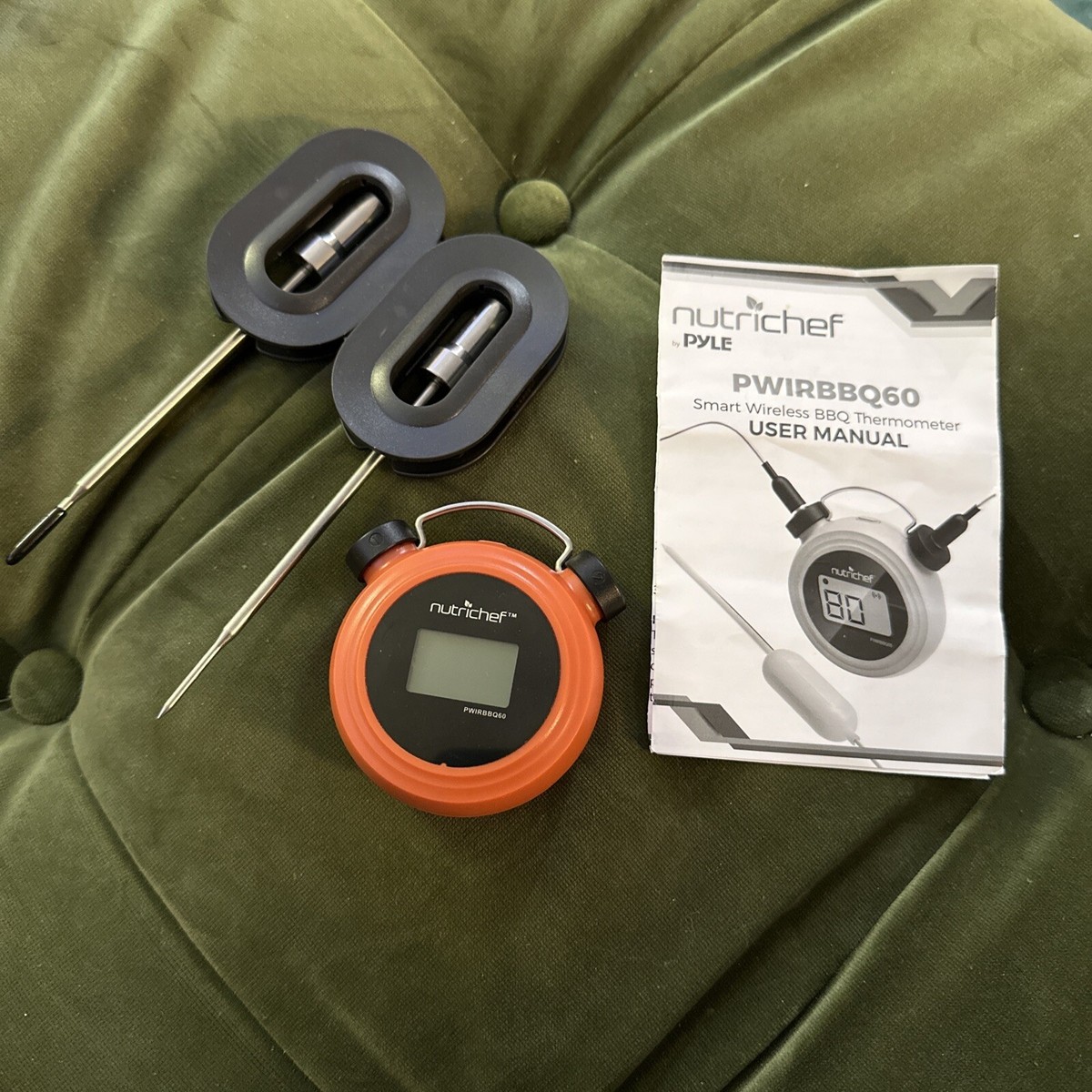 New NutriChef PWIRBBQ60 Bluetooth Wireless BBQ Digital Thermometer