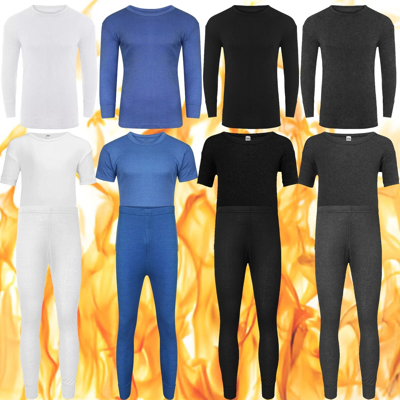 Mens Thermal Baselayer Long Johns Short Sleeve T-Shirts & Legging Warm Underwear
Opens in a new wind
