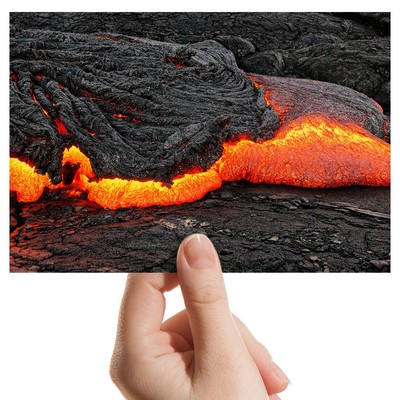 Foto 6x4'' - Vulkan Red Hot Lava Geologie #46408