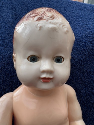 1940's VINTAGE PEDIGREE DELITE HARD PLASTIC BOY DOLL - Picture 3 of 8