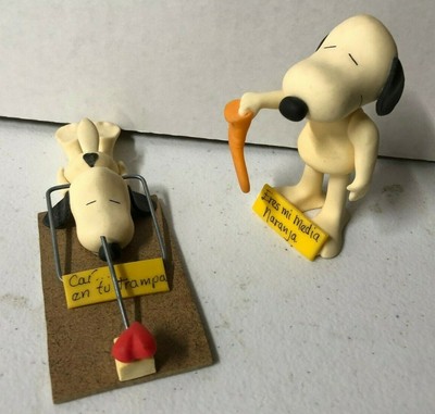 Download Snoppy caught loveCharlie brown dog cold porcelain handmade mini cartoon clay | eBay