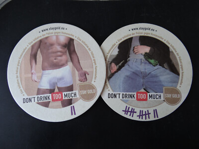 1 Bierdeckel -DON'T DRINK TOO MUCH- Eine Initiative der Polizei gegen Komasaufen