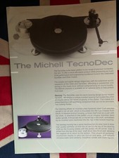 Brochure volantino giradischi Michell Tecnodec, poche pagine inc specifiche