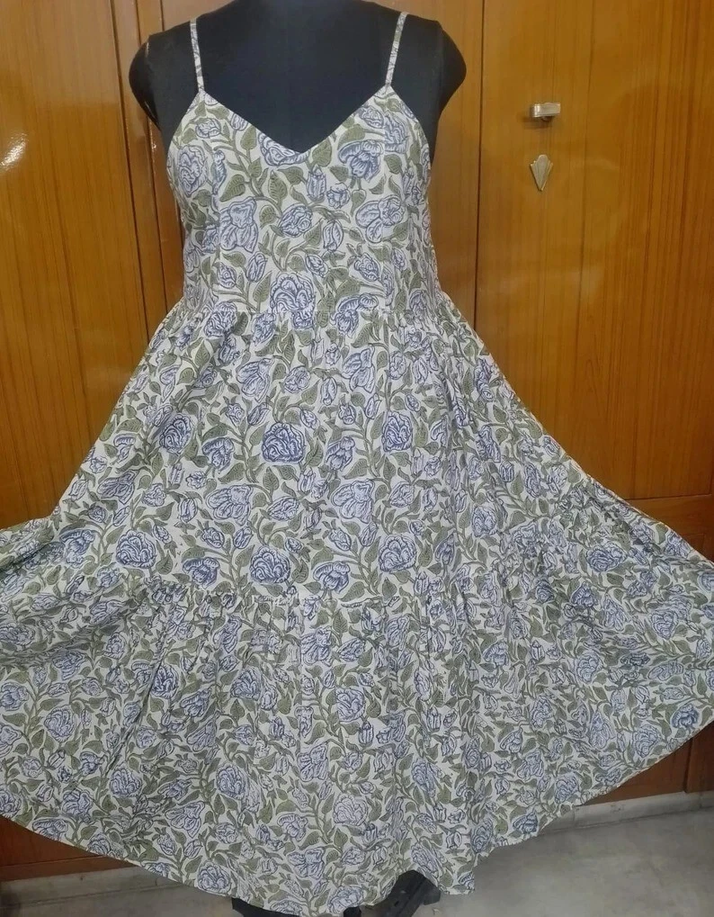 Indian handmade women Cotton dress Comfy Party wear Summer dress gift for her.