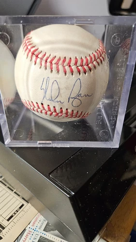 Nolan Ryan signed official Rawlings MLB Bobby Brown baseball with JSA/COA (ir
