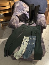Set aus 2 Kinder-Reitleggins Gr&ouml;&szlig;e 140, Reitstiefeln in Gr&ouml;&szlig;e 35 u 2 Paar Socken