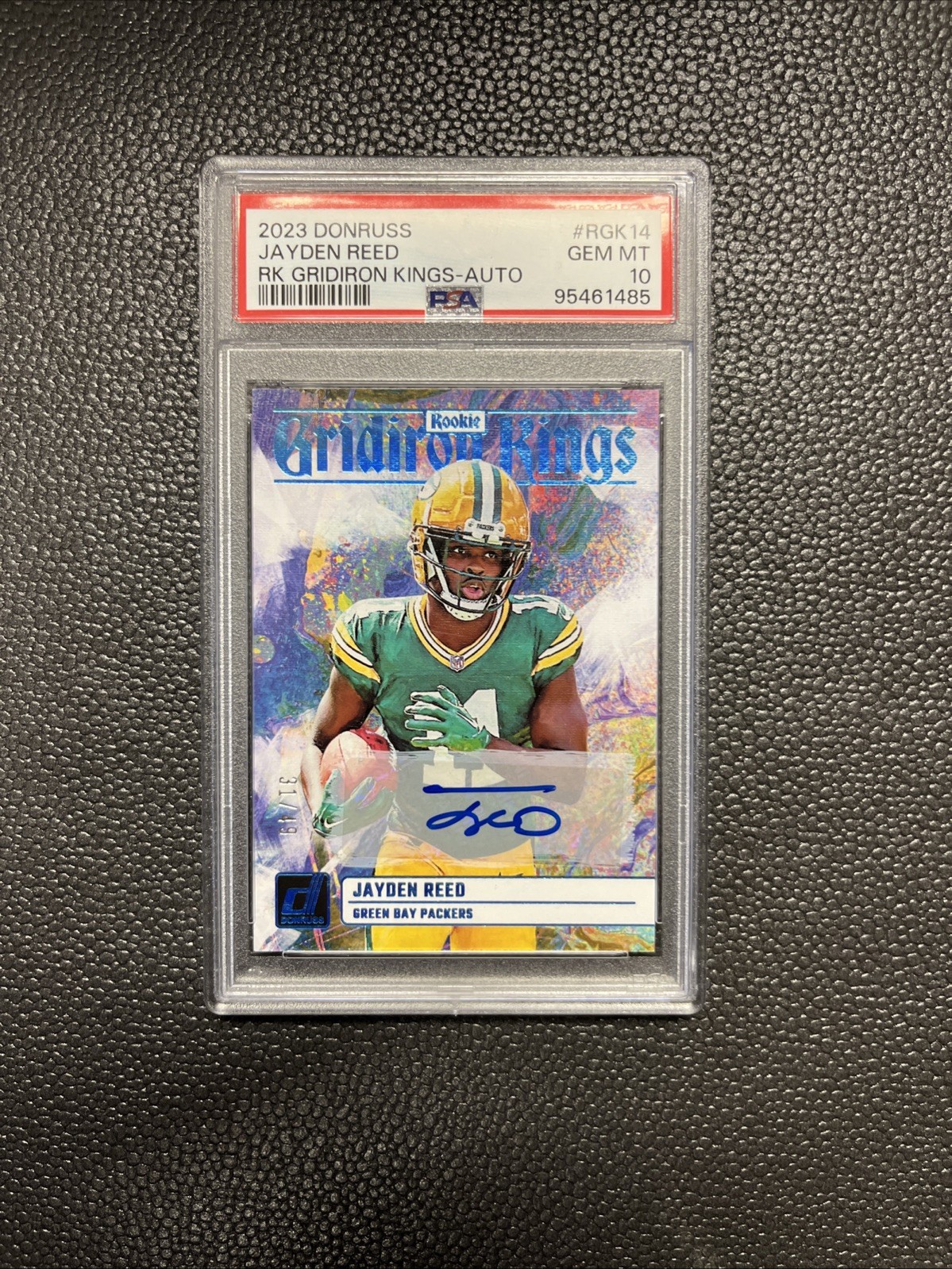 Jayden Reed Panini Donruss Rookie Gridiron Kings #RGK14 Autograph