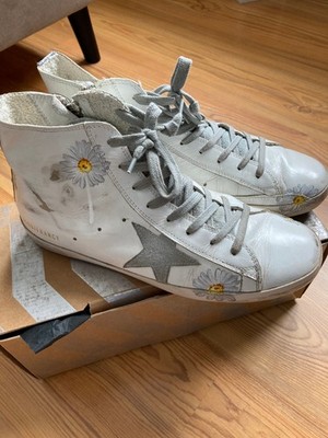 Golden Goose Sneaker Modell Francy weiß mit Blumen Gr. 39 Original selten!