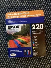 NWT 5-Pack Genuine Epson 220 WorkForce Black/Color Ink Cartridges