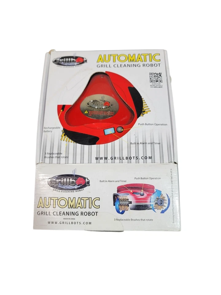 Robot Rojo Limpieza Parrilla Automática Grillbot Alarma y Tiempo Incorporados Foto 2 de 4