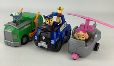 Paw Patrol Rescue Pups Vehicles with Figures Lot Skye Helicopter Chase Rocky