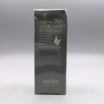 NIB SEALED SADOER The Organic Avocado Anti Wrinkle Essence 1.05 FL Oz.