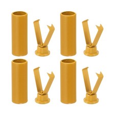Metal Shoe Lace Tips, 4Pcs Shoelace Head, Cylindrical Tip Cord Golden Yellow