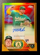 Topps 2023 Chrome Update Mason Miller Athletics Gold Auto Rookie /50 #AC-MMI