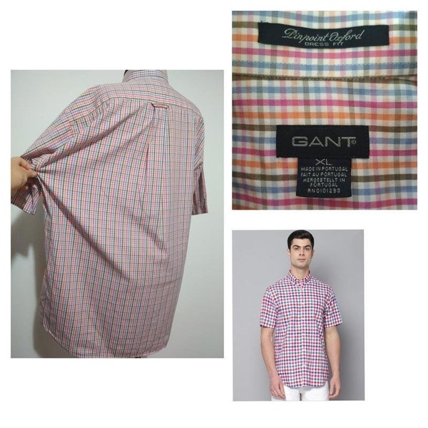 Men Gant Shirt Multicolor Cotton 42 / XL / 50 #7YBG