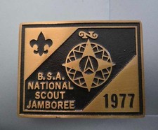 Boy Scouts of America Max Silber 1977 National Jamboree Belt Buckle NOS