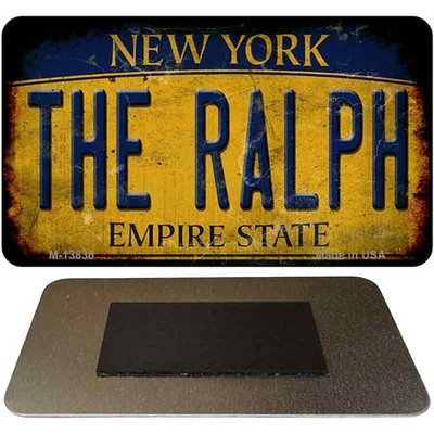 The Ralph New York Rusty  License Plate Magnet Fridge Refrigerator Kitchen Decor